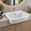 RAK Series 600 520mm Semi Recessed Basin - 1 Tap Hole