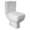 RAK Series 600 Open Back Close Coupled Toilet & Wrapover Soft Close Seat