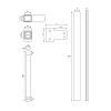 S8 Wetroom Profile Pack Gun Metal