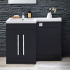 Miami Matt Black 1100 L-Shape Combination Furniture Pack(L/H)