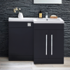Miami Matt Black 1100 L-Shape Combination Furniture Pack(R/H)