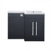 Miami Matt Black 1100 L-Shape Combination Furniture Pack(R/H)