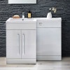 Miami White Gloss 1100 L-Shape Combination Furniture Pack(L/H)
