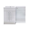 Miami White Gloss 1100 L-Shape Combination Furniture Pack(L/H)
