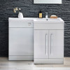 Miami White Gloss 1100 L-Shape Combination Furniture Pack(R/H)
