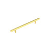 Brushed Brass Rectangular Furniture Handle (160 mm Centres)