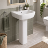 RAK Series 600 400mm Basin & Full Pedestal - 1 Tap Hole