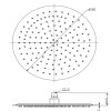 Round Gunmetal Ultra Slim Fixed Shower Head 250mm x 250mm