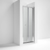 Kristal Chrome 900mm Bi-Fold Door 6mm Glass (1900mm)