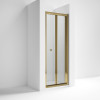 Kristal Brushed Brass 900mm Bi-Fold Door 6mm Glass (1900mm)