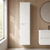 Luna 400mm x 1400mm 2 Door White Wall Mounted Tall Unit