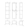 Luna 400mm x 1400mm 2 Door White Wall Mounted Tall Unit