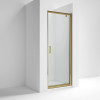 Kristal Brushed Brass 900mm Pivot Door 6mm Glass (1900mm)