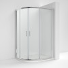 Kristal Chrome Offset Quadrant Shower Cubicle 1200mm x 900mm Double Door 6mm Glass (1900mm)