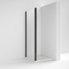 Kristal Matt Black 1000mm Side Shower Panel 6mm Glass (1900mm)