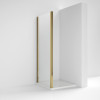 Kristal Brushed Brass 1000mm Side Shower Panel 6mm Glass (1900mm)