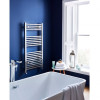 Squared 500mm x 1200mm Chrome Flat Towel Radiator