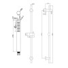 Round Gunmetal Slider Rail Kit