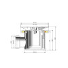 90mm Mega Flow Shower Waste - Gunmetal
