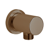 Round Brushed Bronze Plated Brass Outlet Elbow