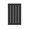 Sienna Single Panel Black Designer Radiator 600mm x 376mm
