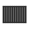 Sienna Single Panel Black Designer Radiator 600mm x 832mm