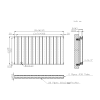 Sienna Double Panel Black Designer Radiator 600mm x 1064mm