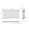 Sienna Double Panel Black Designer Radiator 600mm x 1212mm