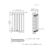Sienna Double Panel White Designer Radiator 600mm x 376mm