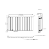 Sienna Single Panel Anthracite Designer Radiator 600mm x 1064mm