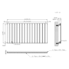 Sienna Single Panel Anthracite Designer Radiator 600mm x 1212mm