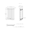 Sienna Single Panel Anthracite Designer Radiator 600mm x 376mm