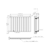 Sienna Single Panel Black Designer Radiator 600mm x 832mm