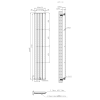 Sienna Double Panel Anthracite Designer Radiator 1800mm x 300mm