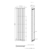 Sienna Single Panel Anthracite Designer Radiator 1800mm x 452mm