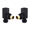 ProTek Square Black Angled Radiator Valves (Pair)