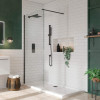 ProTek S8 Black 800mm x 2000mm Wetroom Screen