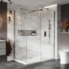 ProTek S8 Brushed Bronze 800mm x 2000mm Wetroom Screen