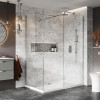ProTek S8 Brushed Nickel 800mm x 2000mm Wetroom Screen