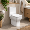 Pro Comfort Height Close Coupled Modern Toilet with Push Button Cistern & Soft Close Toilet Seat