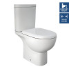RAK Tonique Open Back Close Coupled Toilet & Wrap Over Soft Close Seat
