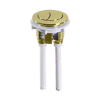 Round Dual Flush Brushed Brass Push Button