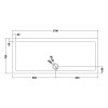 Pearlstone Slate Grey Rectangular Shower Tray 1700mm x 700mm x 40mm