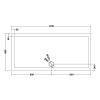 Pearlstone Slate Grey Rectangular Shower Tray 1700mm x 800mm x 40mm