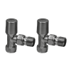 ProTek Gunmetal Angled Manual Radiator Valves (Pair)