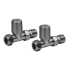 ProTek Gunmetal Straight Manual Radiator Valves (Pair)