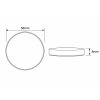 Toilet Seat Cover Caps (White) 56mm x 8mm Height