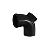 PF 110mm - 92.5Â° Single Socket Soil Pipe Bend Black With INSPECTION PORT