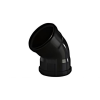 PF 110mm - 45Â° Double Socket Soil Pipe Bend Black