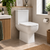 Ultra 600 Comfort Height Close Coupled Modern Toilet with Push Button Cistern & Soft Close Seat